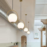 Glass Ball Pendant Light Gold