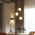 Glass Ball Pendant Light Gold