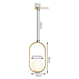 Glass Ball Pendant Light Gold